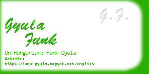 gyula funk business card